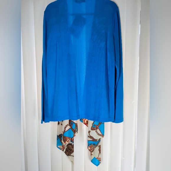 Blue and Cream Women's Cardigan/Jacket by Joan Boyce - Picture 7 of 11